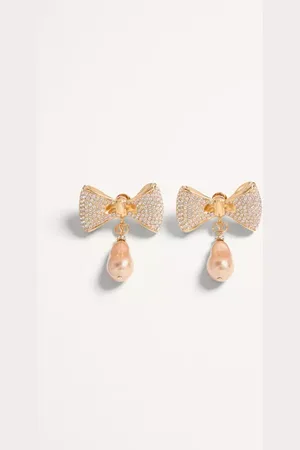 VALENTINO GARAVANI ARETES SAN FIN DE METAL CON CRISTALES Y PERLAS SWAROVSKI® Mujer UNI