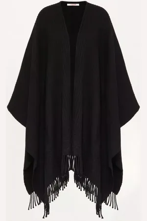 VALENTINO GARAVANI PONCHO DE CACHEMIRA CON EL VLOGO SIGNATURE Mujer UNI