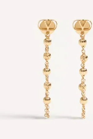 VALENTINO GARAVANI ARETES DE METAL CON EL VLOGO SIGNATURE Mujer UNI