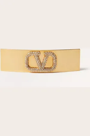 VALENTINO GARAVANI PINZA PARA EL CABELLO DE METAL Y CRISTALES SWAROVSKI® CON EL VLOGO SIGNATURE Mujer UNI