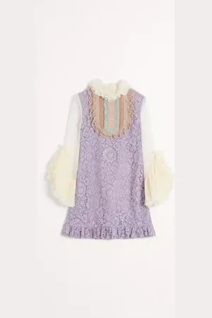 VALENTINO VESTIDO CORTO DE HEAVY LACE BORDADO Mujer 36