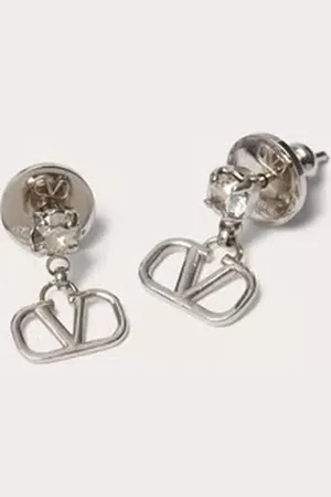 VALENTINO GARAVANI PENDIENTES VLOGO SIGNATURE DE METAL Y CRISTALES SWAROVSKI® Mujer UNI