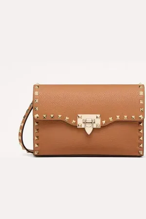 VALENTINO GARAVANI BOLSO BANDOLERA PEQUEÑO ROCKSTUD DE PIEL DE BECERRO GRANULADA Mujer UNI
