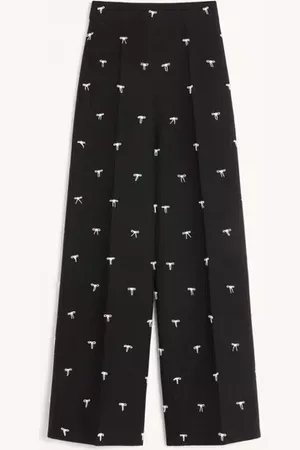 VALENTINO PANTALÓN DE CREPE COUTURE BORDADO Mujer 36