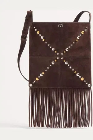 VALENTINO GARAVANI BOLSO DE HOMBRO GARAVANI NELLCÔTE DE GAMUZA CON FLECOS Mujer UNI
