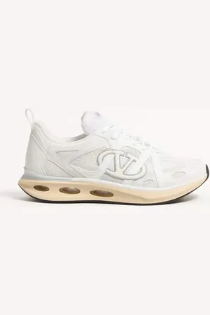 VALENTINO GARAVANI ZAPATILLA VLOGO EASYJOG DE CAÑA BAJA DE CUERO DE BECERRO Y TELA Hombre 38