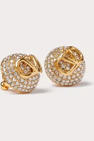 VALENTINO GARAVANI ARETES DE METAL CON CRISTALES SWAROVSKI® Y CON EL VLOGO SIGNATURE Mujer UNI