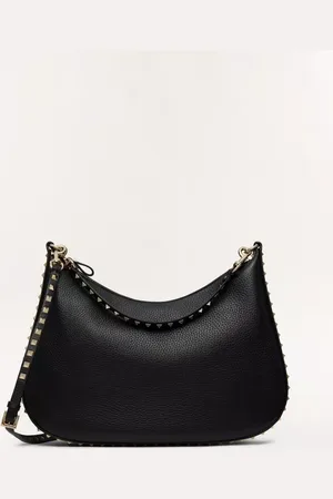VALENTINO GARAVANI BOLSO HOBO ROCKSTUD DE GARAVANI DE CUERO DE BECERRO GRANULADO Mujer UNI