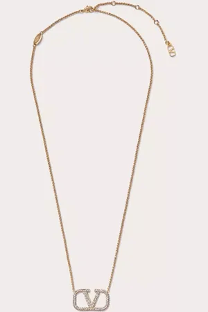 VALENTINO GARAVANI COLLAR DE METAL CON CRISTALES SWAROVSKI® Y EL VLOGO SIGNATURE Mujer UNI