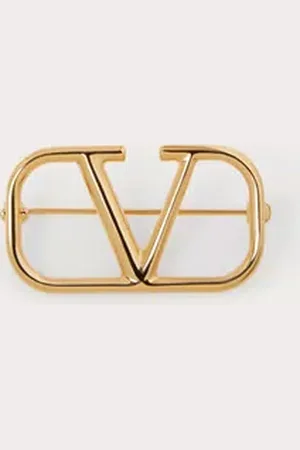 VALENTINO GARAVANI Broche VLogo Signature de metal Mujer UNI