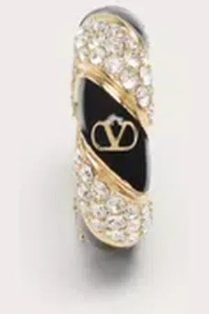 VALENTINO GARAVANI ARETE ÚNICO PAS PLUS DE METAL, ESMALTE Y CRISTALES SWAROVSKI® Mujer UNI