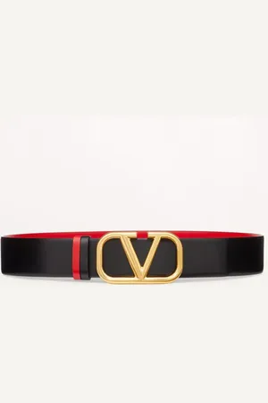 VALENTINO GARAVANI CINTURÓN REVERSIBLE VLOGO SIGNATURE DE PIEL DE BECERRO BRILLANTE DE 40 MM Mujer 065