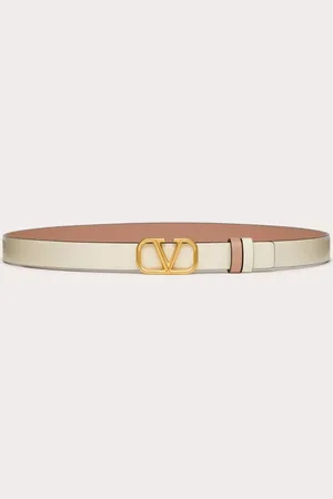 VALENTINO GARAVANI CINTURÓN REVERSIBLE VLOGO SIGNATURE DE PIEL DE BECERRO BRILLANTE DE 20 MM Mujer 065