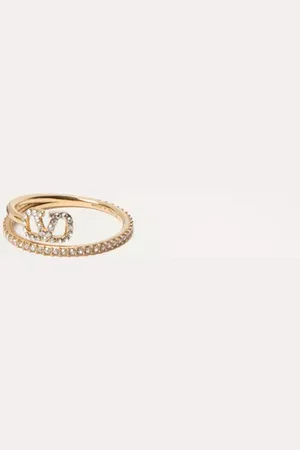 VALENTINO GARAVANI ANILLO DE METAL CON CRISTALES SWAROVSKI® Y CON EL VLOGO SIGNATURE Mujer 11