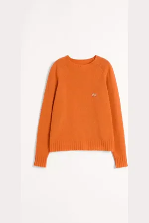 VALENTINO SUÉTER DE LANA SHETLAND CON CUELLO REDONDO Y BORDADO DEL VLOGO Hombre 3XL