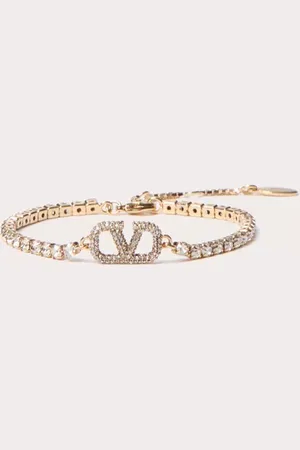 VALENTINO GARAVANI PULSERA DE METAL Y CRISTALES SWAROVSKI® CON EL VLOGO SIGNATURE Mujer UNI