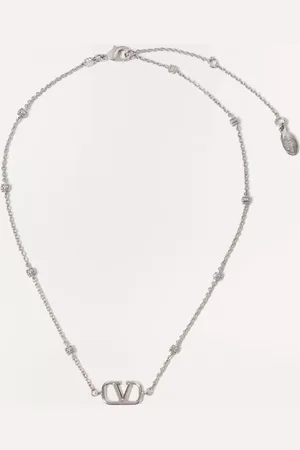 VALENTINO GARAVANI COLLAR DE METAL CON CRISTALES SWAROVSKI® Y CON EL MINI VLOGO SIGNATURE Mujer UNI