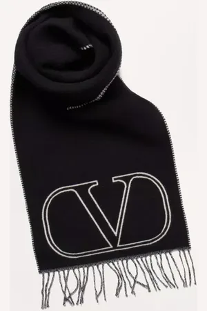VALENTINO GARAVANI BUFANDA DE LANA Y CACHEMIRA CON EL VLOGO SIGNATURE Hombre UNI