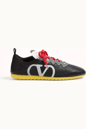 VALENTINO GARAVANI ZAPATILLA CHROMATHON DE CUERO NAPA CALADO Hombre 39