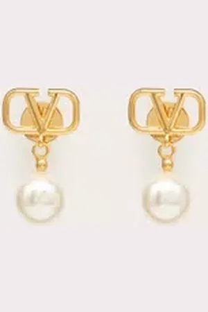 VALENTINO GARAVANI PENDIENTES VLOGO SIGNATURE CON PERLAS SWAROVSKI® Mujer UNI