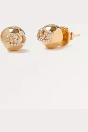 VALENTINO GARAVANI ARETES DE METAL CON CRISTALES SWAROVSKI® Y CON EL VLOGO SIGNATURE Mujer UNI