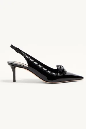 VALENTINO GARAVANI ZAPATO ROCKSTUD DE CHAROL CON CORREA TRASERA, MOÑO, TACHUELAS A JUEGO Y TACÓN DE 60 MM Mujer 35.5