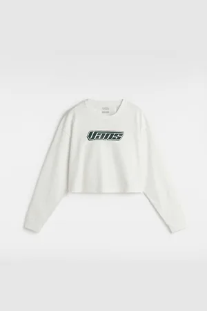 Vans Camiseta corta de manga larga y corte holgado Retro V Hook and Loop, Mujer, , Talla: L