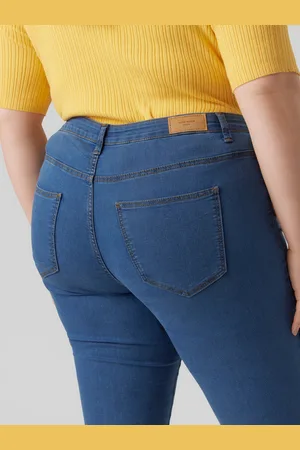 VERO MODA Vmrudy Cintura Media Corte Slim Vaqueros