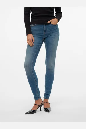 VERO MODA Vmflash Talle Medio Corte Skinny Vaqueros