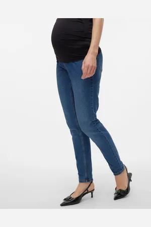 Mama;licious Jeggings Corte Slim Cintura Extraalta