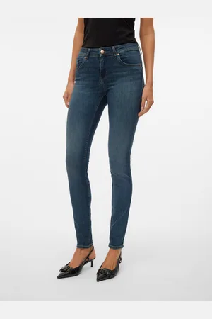 VERO MODA Vmlux Talle Medio Corte Slim Vaqueros