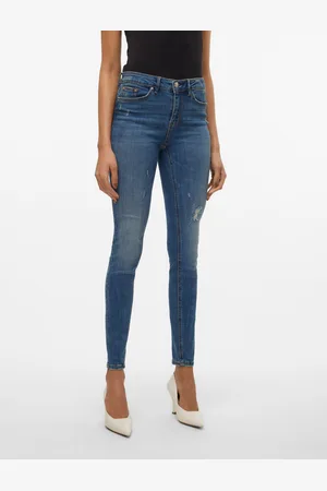 VERO MODA Vmflash Talle Medio Corte Skinny Vaqueros