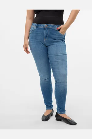 VERO MODA Vmlux Talle Medio Corte Slim Vaqueros