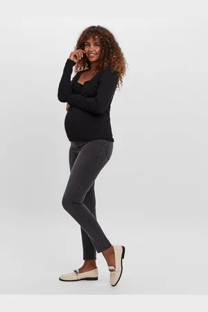 Mama;licious Jeggings Corte Skinny Cintura Extraalta