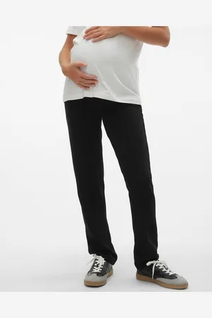 Mama;licious Pantalones Corte Slim Straight Tiro Alto