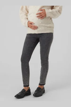 Mama;licious Vaqueros Corte Slim Cintura Media Bajos Sin Rematar