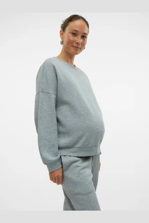 Mama;licious Sudadera Corte Loose Cuello Redondo Puños Acanalados Hombros Caídos