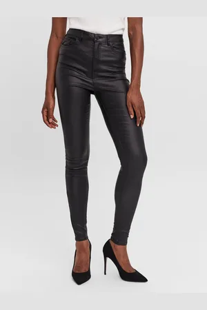 VERO MODA Vmsandra Cintura Extraalta Pantalones