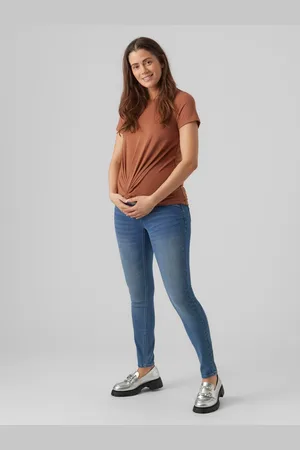 Mama;licious Jeggings Corte Skinny Cintura Extraalta
