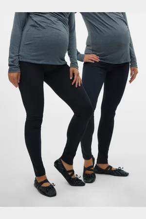 Mama;licious Leggings Corte Slim Tiro Alto
