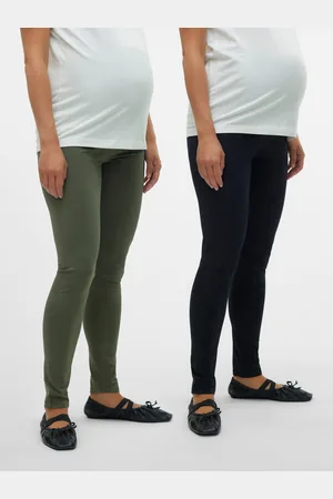 Mama;licious Leggings Corte Slim Tiro Alto