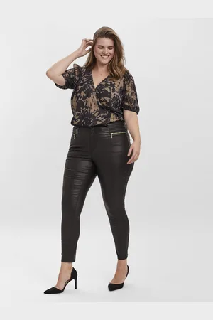VERO MODA Vmloa Tiro Alto Pantalones