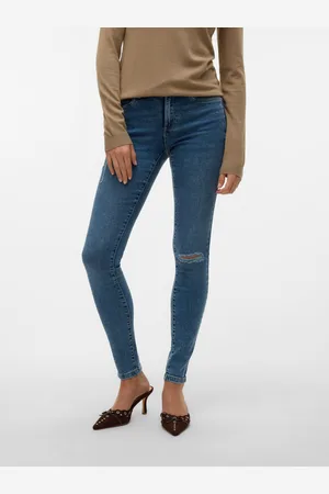VERO MODA Vmtanya Talle Medio Corte Skinny Vaqueros