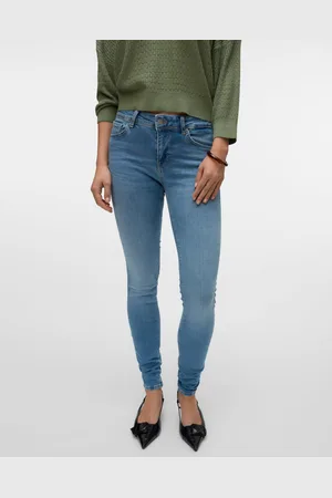 VERO MODA Vmlux Talle Medio Corte Slim Vaqueros