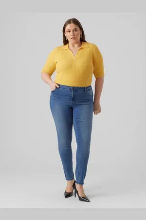 VERO MODA Vmcfanya Talle Medio Corte Slim Vaqueros