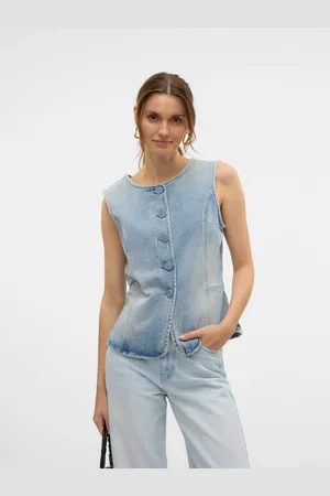 VERO MODA Vmsiola Chaleco Vaquero