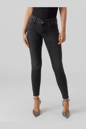 VERO MODA Vmrobyn Tiro Bajo Corte Skinny Vaqueros