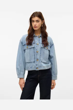 VERO MODA Vmsilka Chaqueta Vaquera