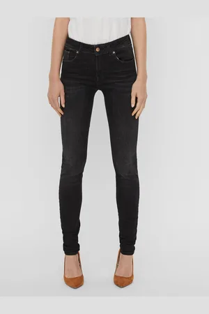 VERO MODA Vmlux Talle Medio Corte Slim Vaqueros