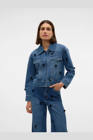 VERO MODA Vmlinea Chaqueta Vaquera